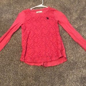 cute barley worn pink shirt from abercrombie kids